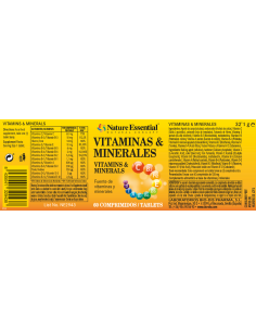 Vitaminas y Minerales 60 comprimidos con Vitamina C y Hierro 2