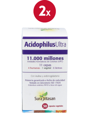 Pack 2 Acidophilus Ultra 30 cápsulas Sura Vitasan Refrigerado