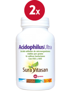 Pack 2 Acidophilus Ultra Polvo 45g Sura Vitasan Probioticos