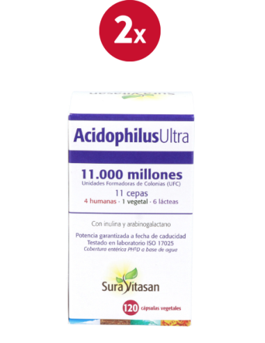Pack 2 Acidophilus Ultra 120 cápsulas Sura Vitasan oferta