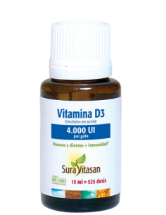 Pack 2 Vitamina D3 4000 UI 15ml Sura Vitasan - Salud Ósea