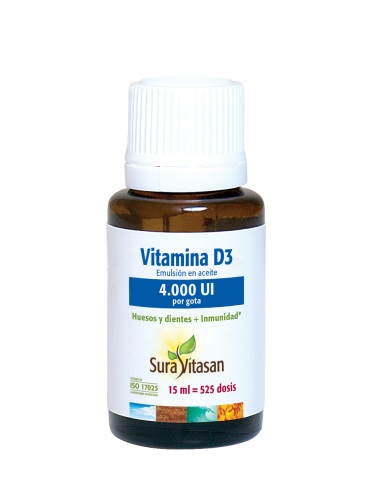 Pack de 2 uds Vitamina d3 4.000ui 15ml Sura Vitasan