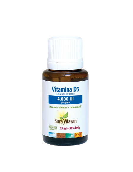 Pack de 2 uds Vitamina d3 4.000ui 15ml Sura Vitasan