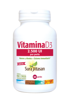 Pack 2 Vitamina D3 2500 UI 120 perlas Sura Vitasan oferta