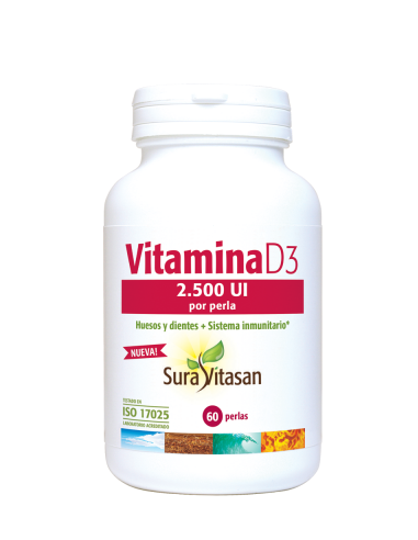 Pack 2 Vitamina D3 2500 UI 60 Perlas Sura Vitasan Oferta