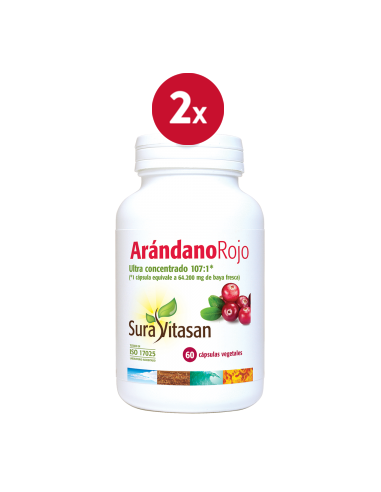 Pack 2 Arándano Rojo 60 cápsulas Sura Vitasan - Salud Urinaria