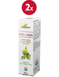 Pack 2 Aceite de Argán Bio 50ml Sura Vitasan Natural