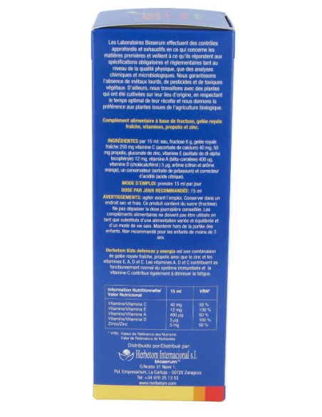 Herbetom Kids Defensas y Energía 250 ml | Bioserum Salud