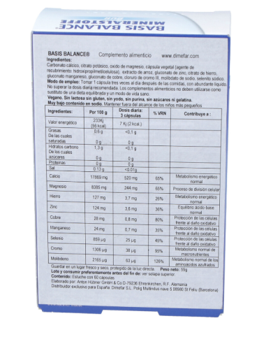 Basis Balance 60Cap. Dimefar – Suplemento para Bienestar Diario