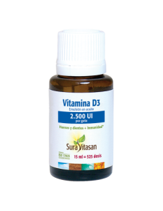Pack 2 Vitamina D3 2.500Ui 15ml Sura Vitasan - Salud Óptima
