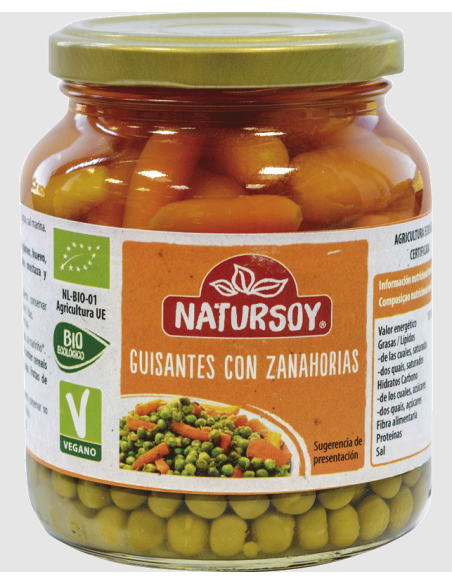 Guisantes y zanahoria 350g Natursoy