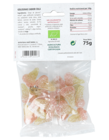 Cerezas de cola de goma 75 g Natursoy