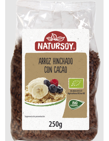 Arroz Hinchado con Cacao Natursoy 250 g – Snack Saludable