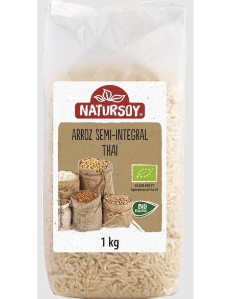 Arroz semi-integral Thai Natursoy 500 g – Calidad natural