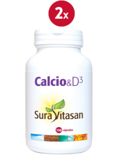 Pack 2 Calcio Vit.D3 150 cápsulas Sura Vitasan - Salud Ósea