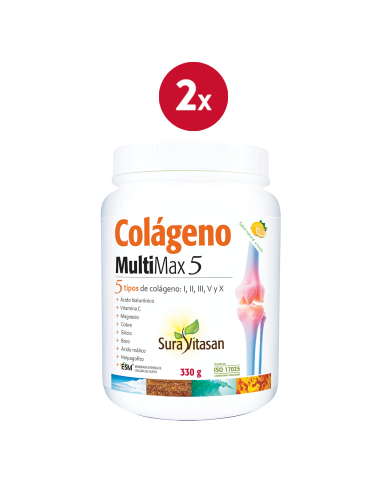 Pack 2 uds Colageno Multimax 5 330gr Sura Vitasan