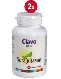 Pack 2 Clavo 500mg 100 cápsulas Sura Vitasan - Salud Natural