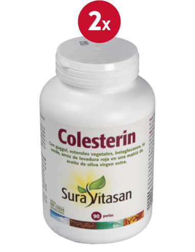 Pack 2 Colesterin 90 Perlas Sura Vitasan Control Colesterol