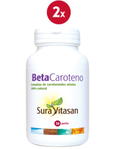 Pack 2 Betacaroteno 90 Perlas Sura Vitasan | Antioxidante Natural