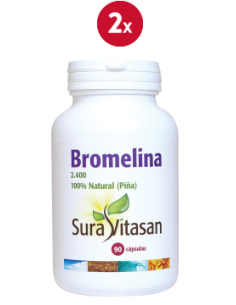Pack 2 Bromelina 2400 30 cápsulas Sura Vitasan - Salud natural