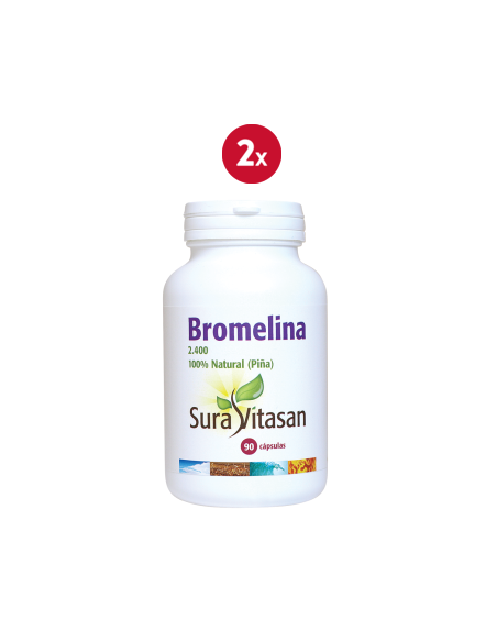 Pack 2 Bromelina 2400 30 cápsulas Sura Vitasan - Salud natural