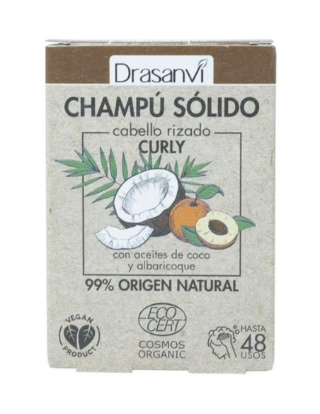 Champu Solido Cabello Rizado Cosm Org 80G Drasanvi