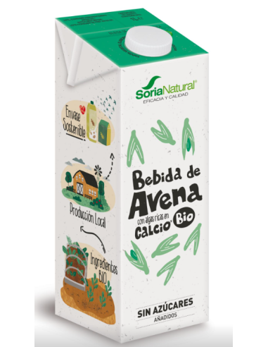Bebida De Avena Huesos Sin Azucar Añadido 1Lt Bio Vega de Soria Natural