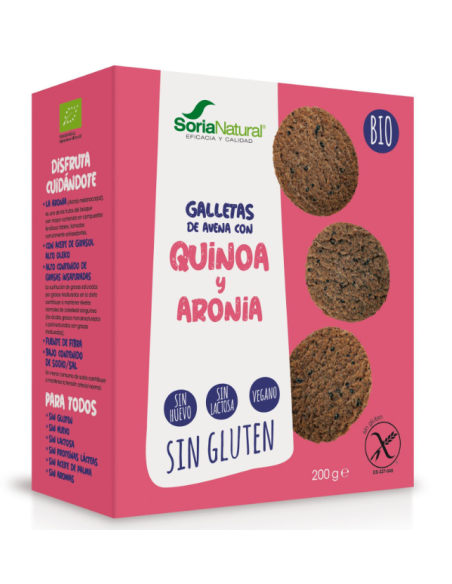 Galletas De Avena Con Quinoa-Aronia 200Gr. Bio Sg de Soria Natural