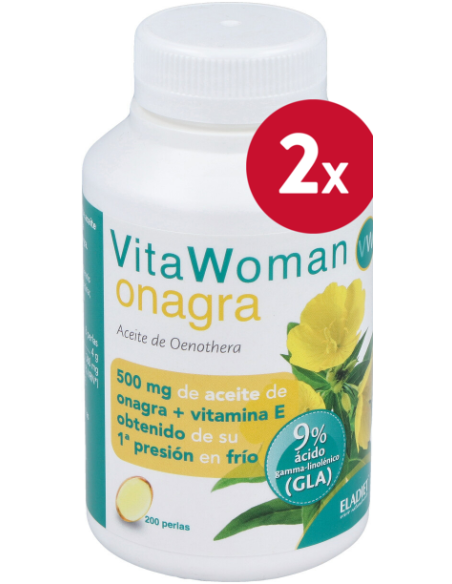 Pack 2 Vita Woman Onagra 200 Perlas Eladiet – Cuidado Natural