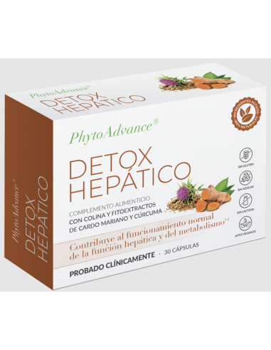 Phytoadvance Detox Hepático 30 cápsulas – Limpieza natural