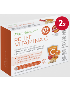 Pack 2 Relief Vitamina C 30 Comprimidos Phytoadvance Oferta