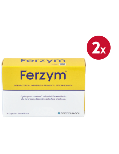 Pack 2 Ferzym 30 Cápsulas Specchiasol - Salud Intestinal