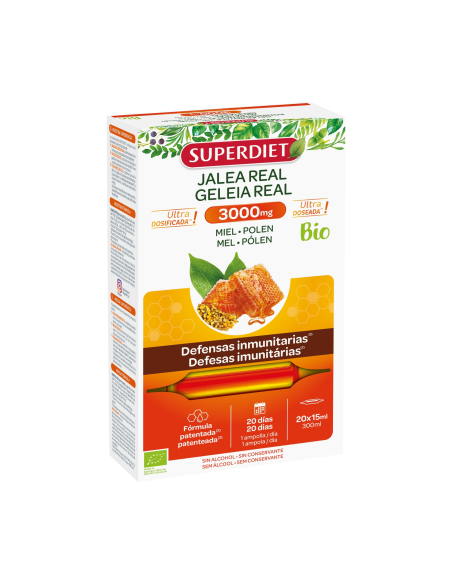 Jalea Real 3000mg 20 Amp Superdiet – Energía Natural Vital