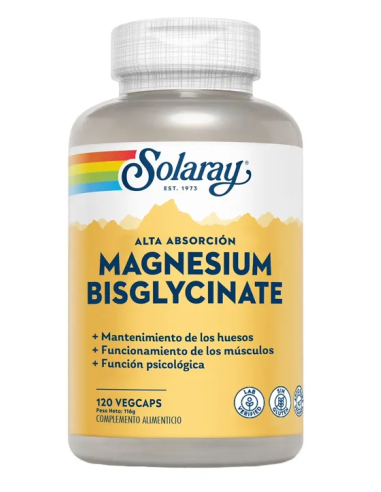 Pack 2 Bisglicinato Magnesio 350mg 120 Comp Solaray