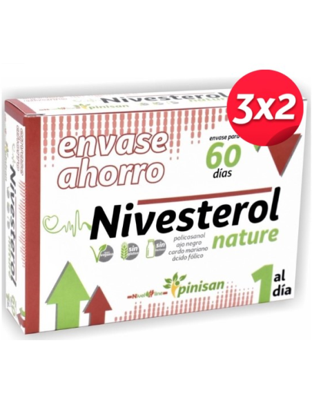 Pack 3x2 Nivesterol Nature Nivel Line 60 Cápsulas Pinisan