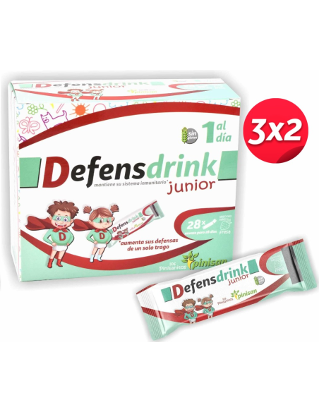 Pack 3x2 Defensdrink Junior, Pinisanitos, 28 Sticks de Pinisan