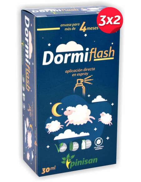 Pack 3x2 Dormiflash Espray 30 ml Pinisan - Sueño Natural