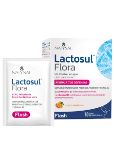 Lactosul Flora Flash Naranja 10 Sobres Bucodispersables Natysal