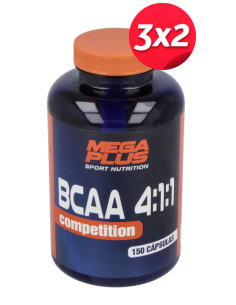 Pack 3x2 BCAA 4:1:1 Competition 150 Cápsulas Mega Plus