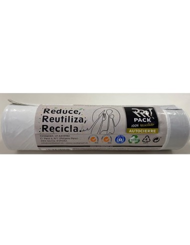 Bolsas de Basura Reciclada Blanca 20L - Pack 20 Unidades