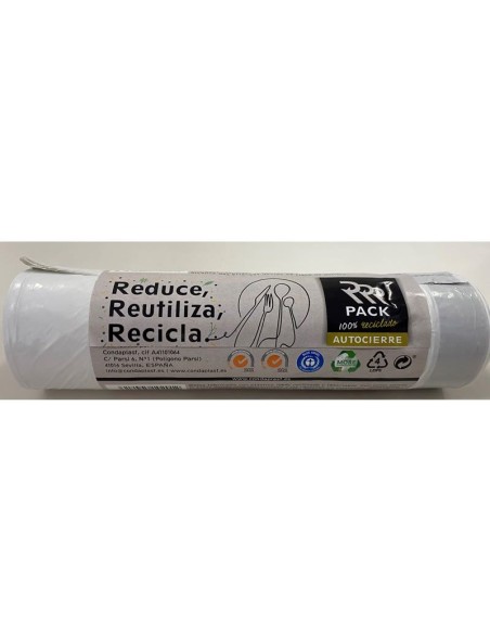 Bolsas de Basura Reciclada Blanca 20L - Pack 20 Unidades