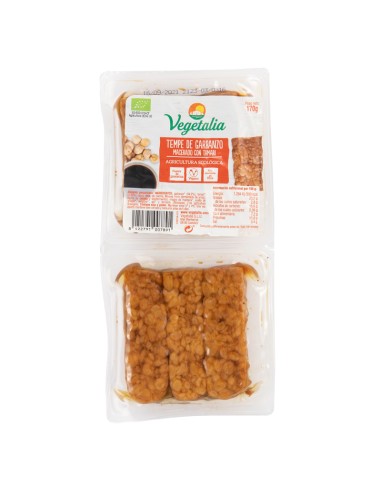 Tempeh De Garbanzo Macerado Con Tamari Bio, 170 G de Vegetalia