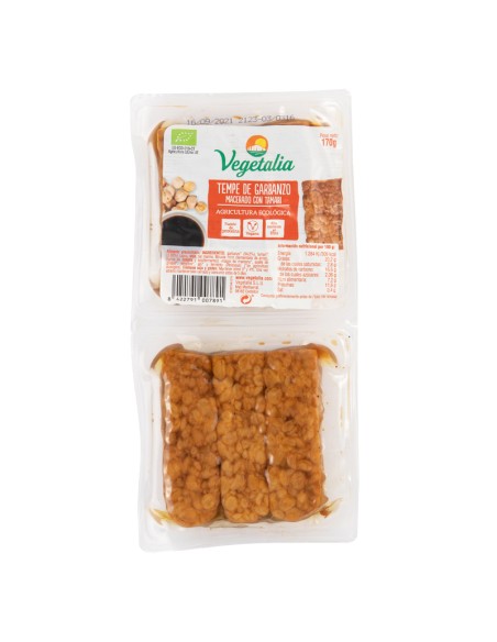 Tempeh De Garbanzo Macerado Con Tamari Bio, 170 G de Vegetalia