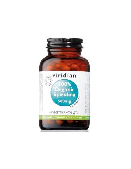 Espirulina 100 Organica 500Mg 60Comp. de Viridian