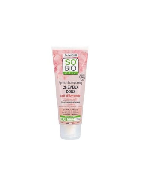 Acondicionador Suave Leche Almendras Proteinas Arroz 200 Ml de So´Bio Etic