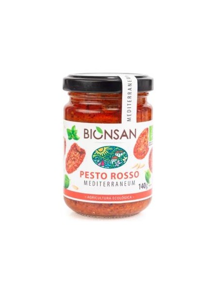 Pesto Rosso Con Piñones 140Gr. Eco de Bionsan