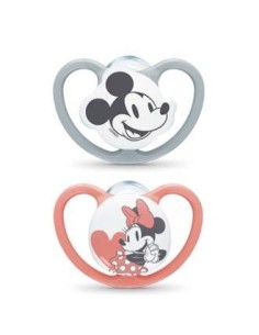 Chupete Space Mickey Rojo 0-6 Silicona 2Ud. de Nuk