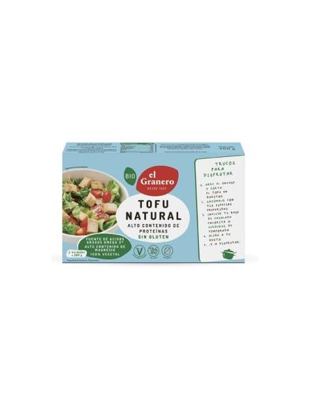 Tofu Natural Ambiente 400Gr. Bio Vegan de El Granero