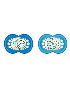 Chupete Night Sili Fisio +16M 2Un Azul Noche de Mam