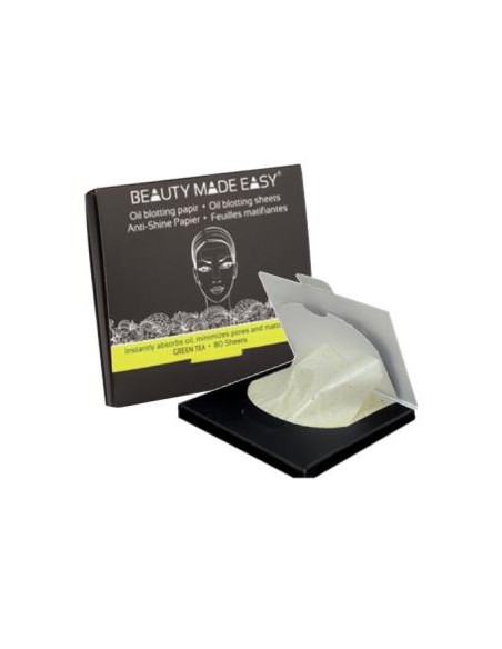 Papeles Matificantes Te Verde 80Hojas. de Beauty Made Easy